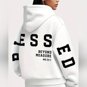 NWT OVERSIZED HOODIE PLUS SIZES "Blessed beyond measure"